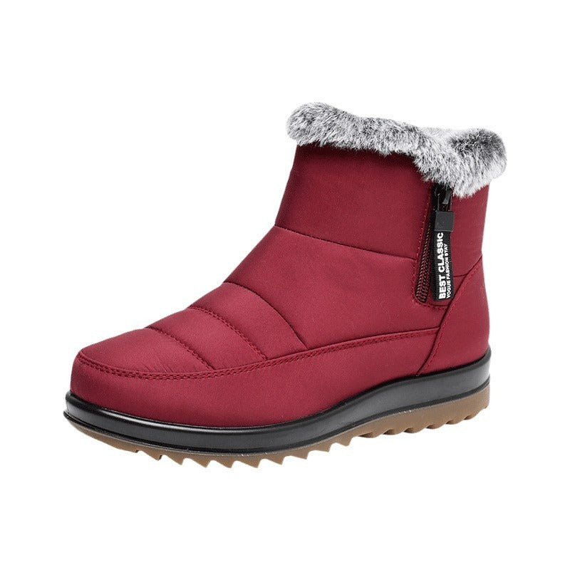 Bottines d'Hiver avec Zip Latéral